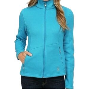 Spyder Endure Core Full Zip Mid-weight Sweater Size Medium in Blue Riviera